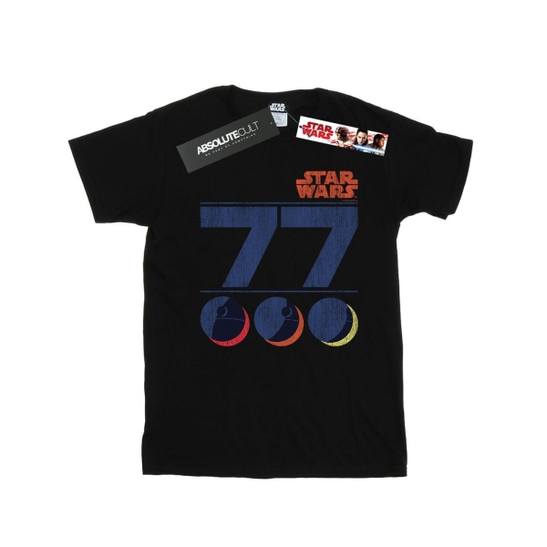 Star Wars Retro 77 Death Star Bomull T-shirt för flickor 5-6 år Bl Black 5-6 Years