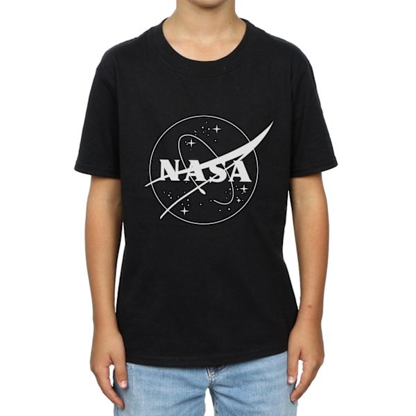 NASA Boys Classic Insignia Logo Monochrome T-Shirt 5-6 år Bl Black 5-6 Years