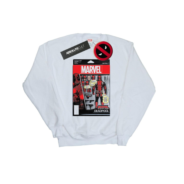 Marvel Womens/Ladies Deadpool Action Figur Sweatshirt XL Vit White XL