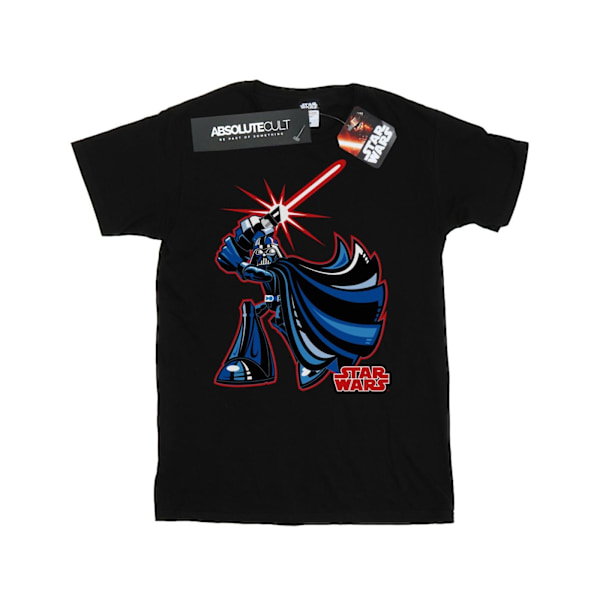 Star Wars T-shirt i bomull med Darth Vader-motiv för flickor, 5-6 år Black 5-6 Years