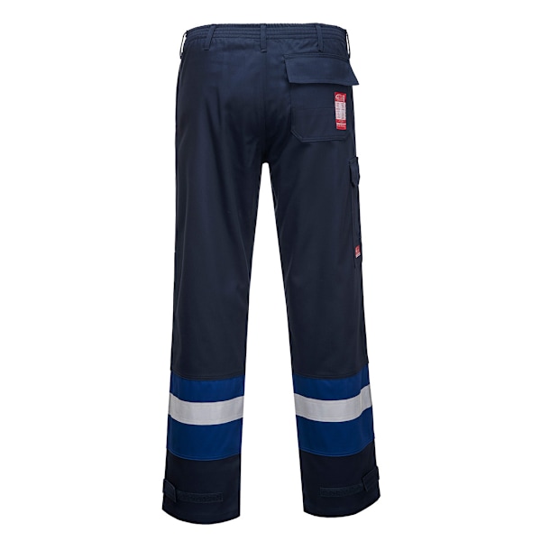 Portwest Bizflame Plus Arbetsbyxor Herr XXL R Marinblå/Kungsblå Navy/Royal Blue XXL R