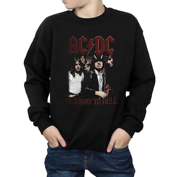 AC/DC Boys Highway To Hell Bomullströja 7-8 År Svart Black 7-8 Years