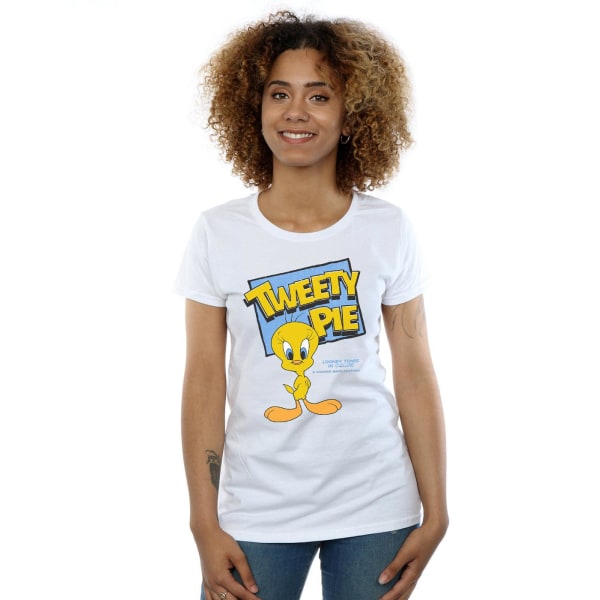 Looney Tunes Dam/Damer Klassisk Tweety Bomull T-shirt XXL Vit White XXL