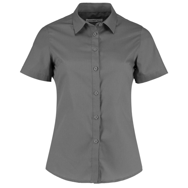 Kustom Kit Dam/Kvinnor Kortärmad Poplin Skjorta 12 Grafit Graphite 12