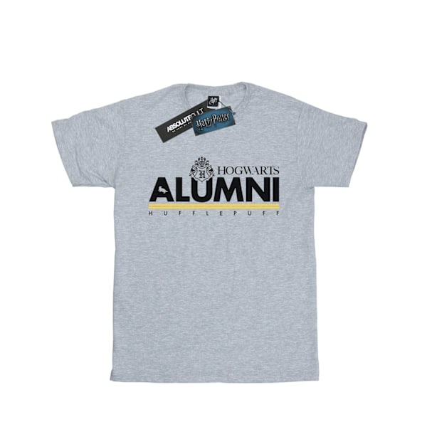 Harry Potter flickor Hogwarts Alumni Hufflepuff bomull T-shirt 7- Sports Grey 7-8 Years