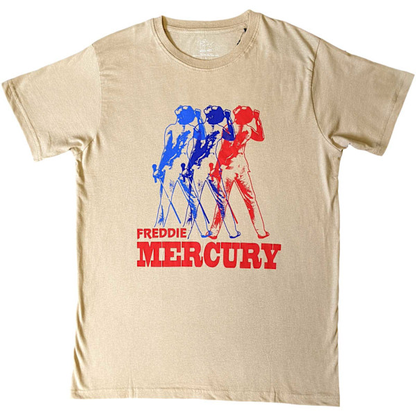 Freddie Mercury Unisex Vuxen Foto T-Shirt XXL Sand Sand XXL