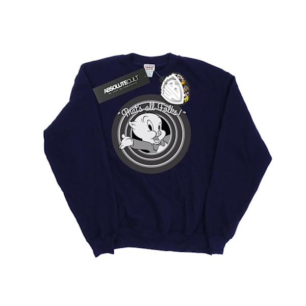 Looney Tunes Flickor Porky Pig That´s All Folks Sweatshirt 9-11 År Navy Blue 9-11 Years