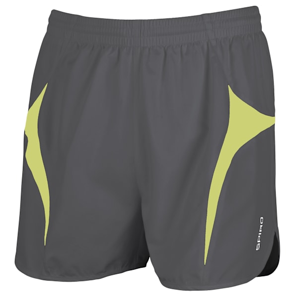 Spiro Mens Sports Micro-Lite Löparshorts L Grå/Lime Grey/Lime L