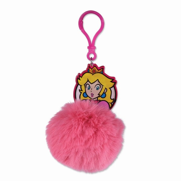 Super Mario Pom Pom Princess Peach Nyckelring One Size Rosa Pink One Size