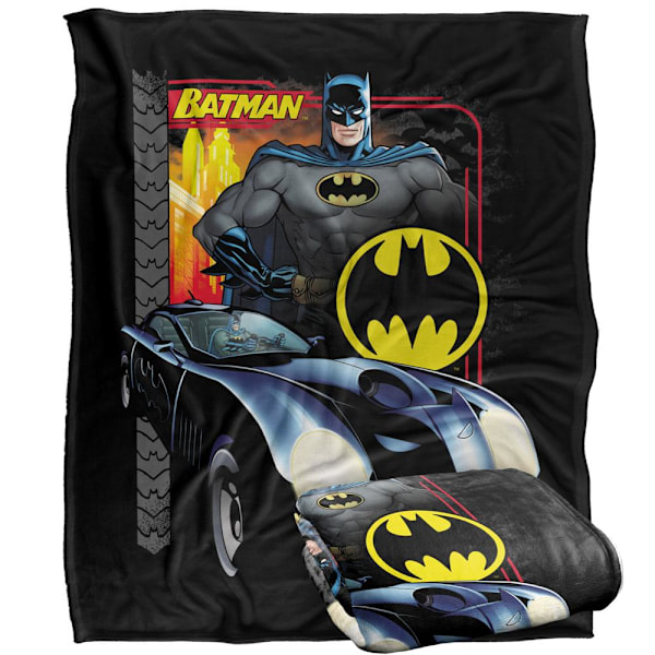 Batman Batmobile Filt En Storlek Flerfärgad Multicoloured One Size