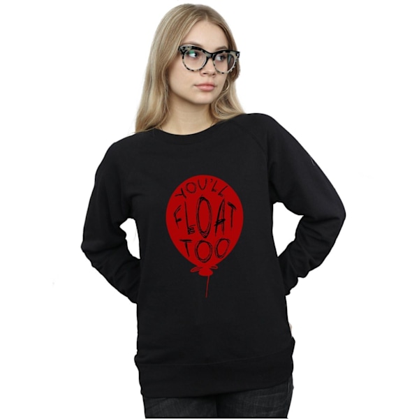 It Dam/Damer Pennywise You´ll Float Too Sweatshirt XXL Svart Black XXL