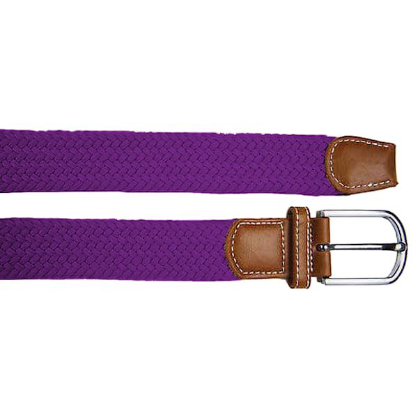 Asquith & Fox Herr Vävd Flätad Stretch Bälte En Storlek Lila Purple One Size