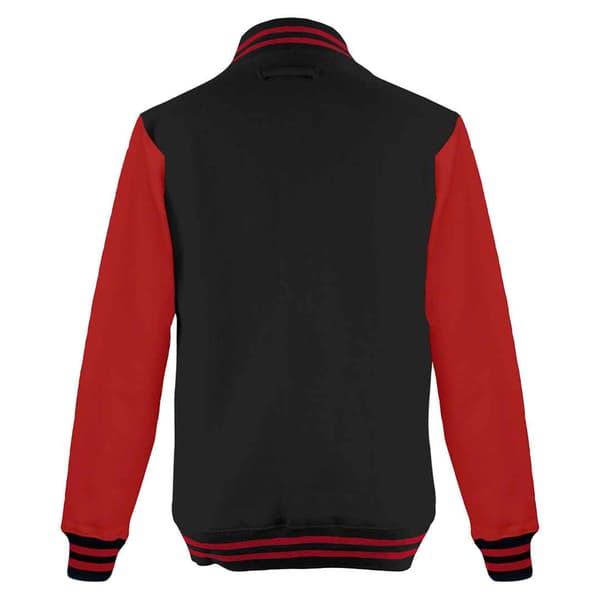 Awdis Unisex Vuxen Varsity Jacka S Jet Svart/Eld Röd Jet Black/Fire Red S
