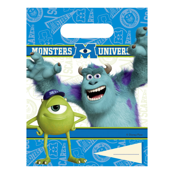 Monsters University-logotyp Festväskor (paket med 6) One Size Blue/W Blue/White One Size