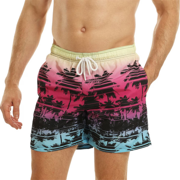 RIPT Essentials Herr Tryckta Badshorts S Rosa Pink S