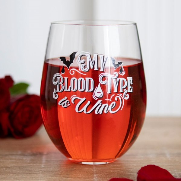 Något annat Min blodtyp är vin stamlöst vinglas O Clear One Size