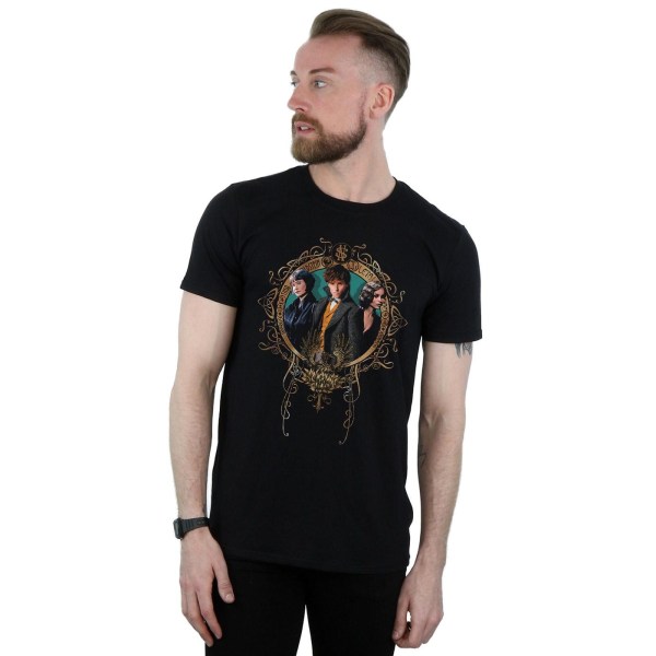 Fantastic Beasts Mens Tina, Newt And Leta T-Shirt XL Svart Black XL