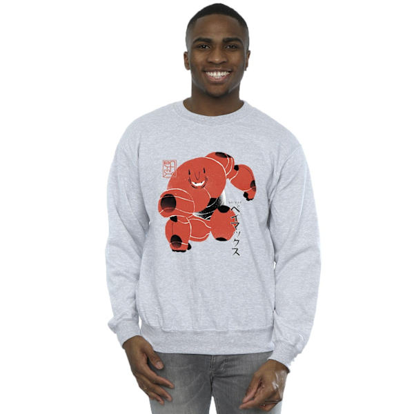 Disney Herr Big Hero 6 Baymax Suite Pose Sweatshirt 3XL Sport Sports Grey 3XL