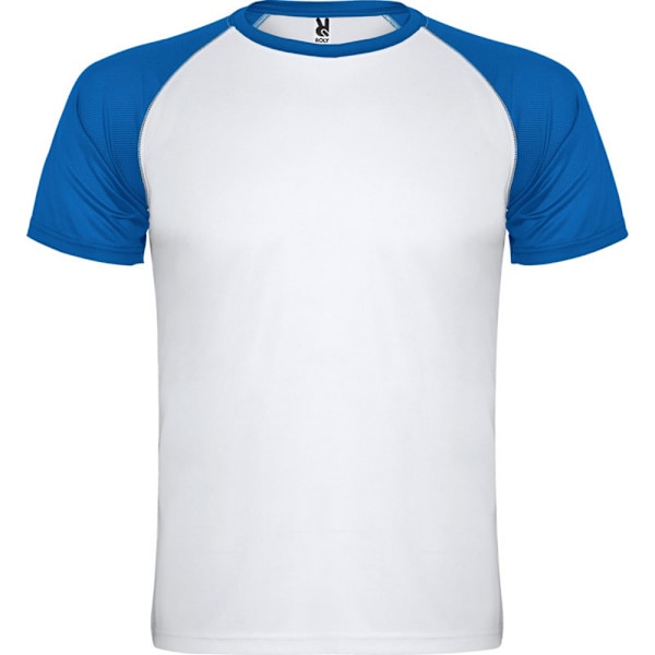 Roly Barn- & Ungdomströja Indianapolis Kortärmad Sporttröja 1 White/Royal Blue 12 Years