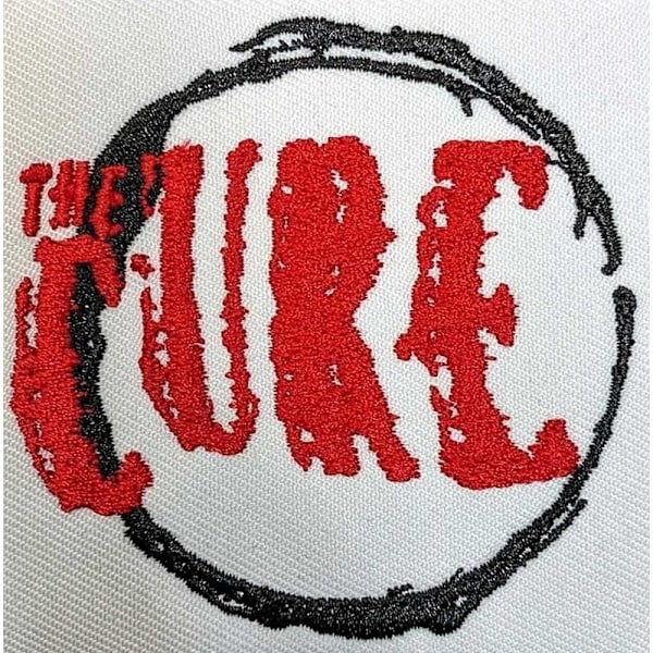 The Cure Vävd Cirkel Logotyp Stryk-På-Lapp En Storlek Vit/Röd/Svart White/Red/Black One Size