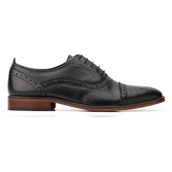 Base London Herr Cast Waxy Snörning Läder Brogue Sko 11 UK Svart Black 11 UK