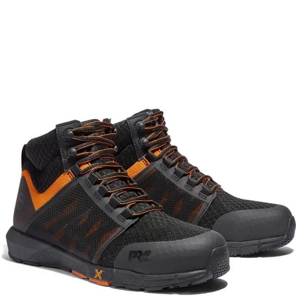 Timberland Pro Mens Radius Non Marking Ankle Boots 6 UK Svart/Orange Black/Orange 6 UK