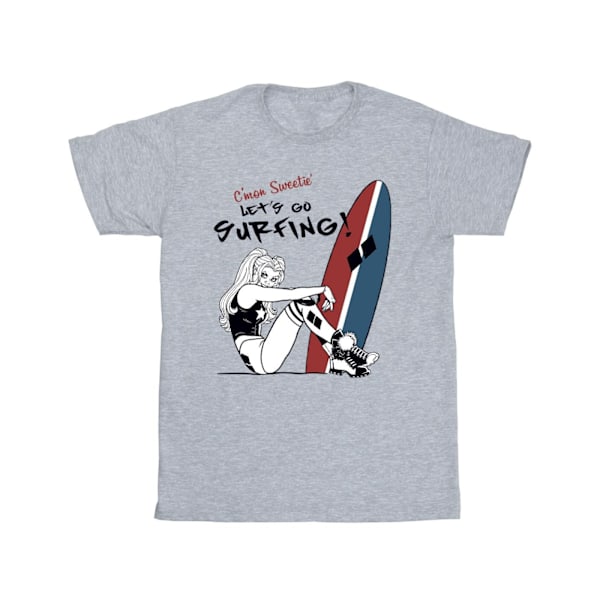 DC Comics Boys Harley Quinn Let's Go Surfing T-shirt 9-11 år Sports Grey 9-11 Years