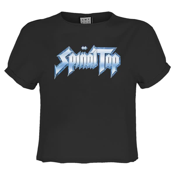 Amplified Dam/Dam Spinal Tap Logo Crop Top M Charcoal Charcoal M
