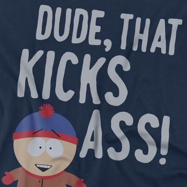 South Park Herr Stan Kicks Ass T-Shirt S Marinblå Navy S
