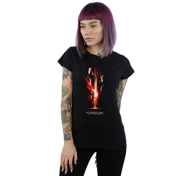 Supernatural Dam/Kvinnor Dawn Of Darkness Bomull T-Shirt S Svart Black S