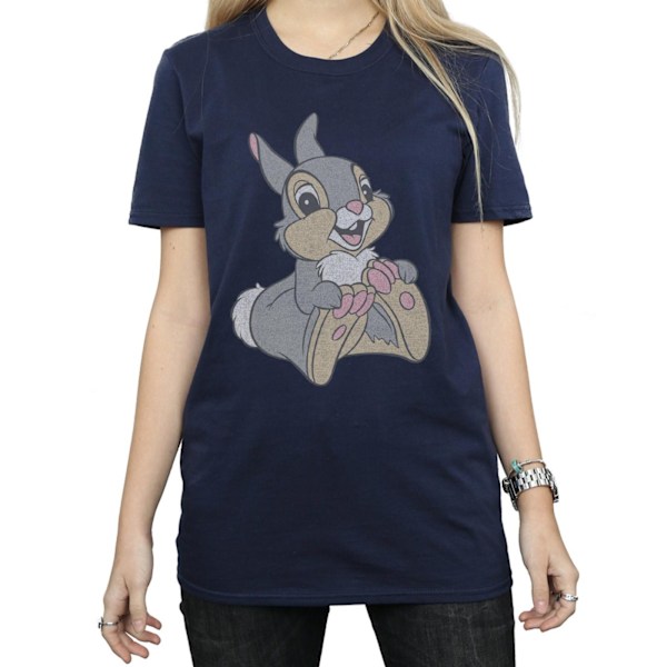 Bambi Dam/Damer Klassisk Thumper Bomull Boyfriend T-Shirt XX Navy Blue XXL