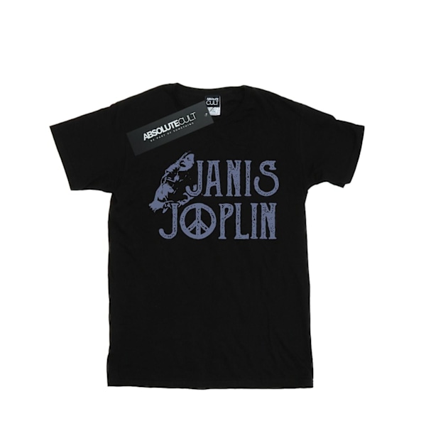 Janis Joplin Dam/Kvinnor Typ Logo Bomull Boyfriend T-Shirt M Black M