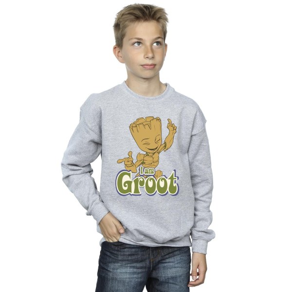 Guardians Of The Galaxy Boys Groot Dancing Sweatshirt 5-6 år Sports Grey 5-6 Years