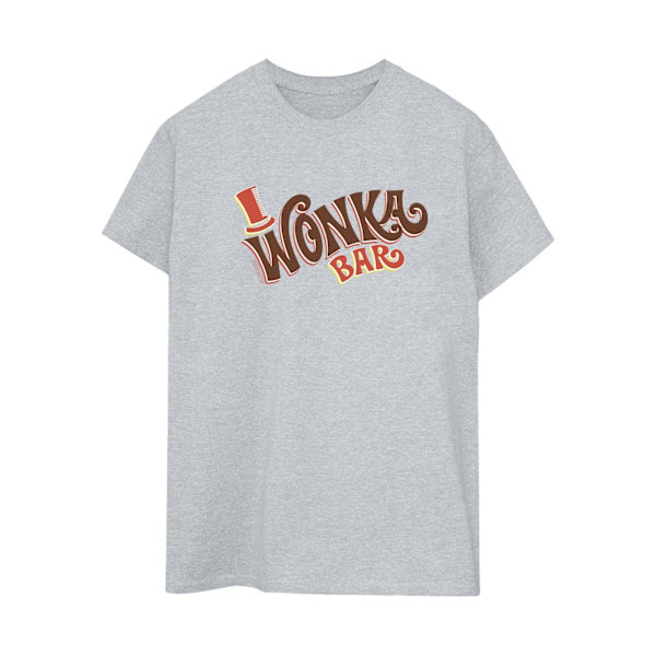 Willy Wonka Dam/Damer Bar Logo Bomull Boyfriend T-Shirt 5XL Sports Grey 5XL
