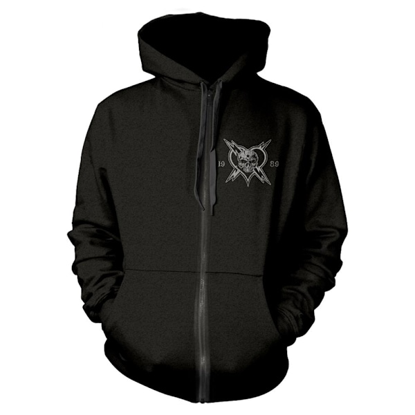 The Wildhearts Unisex Adult England 1989 Full Zip Hoodie S Blac Black S