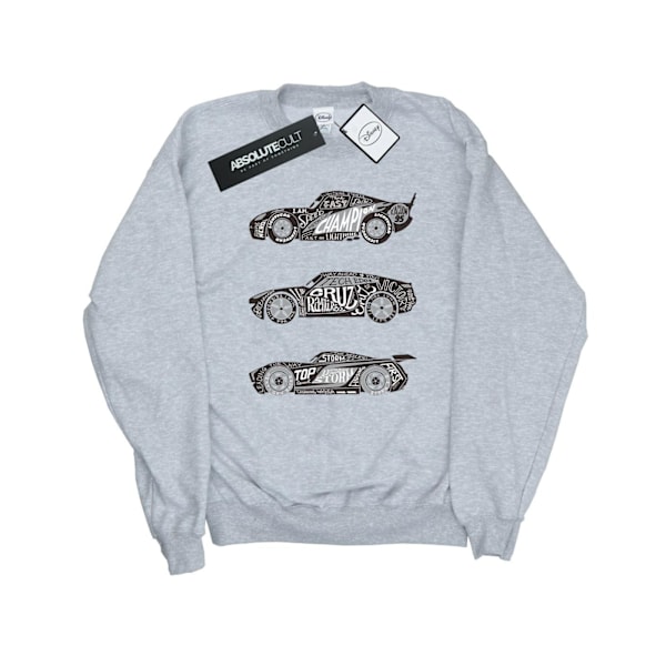 Disney Cars Text Racers Sweatshirt M Sports Grey för män Sports Grey M