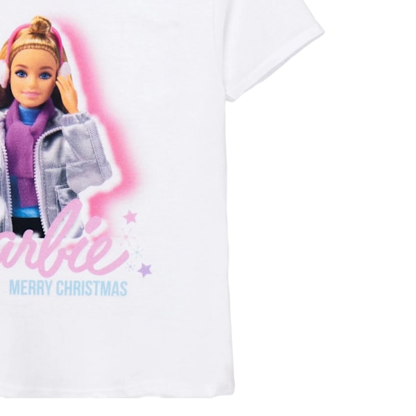 Barbie Girls Jul T-shirt 7-8 år Vit White 7-8 Years