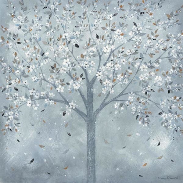 Diane Demirci Glimmande Blad Canvas Print 60cm x 60cm Grå/V Grey/White/Brown 60cm x 60cm