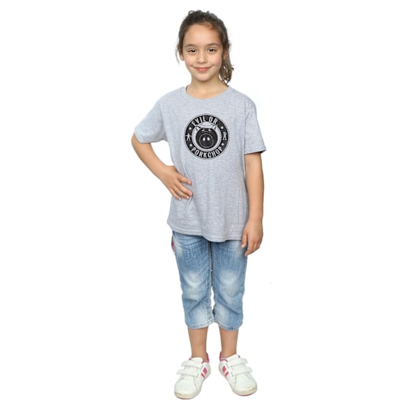 Disney Girls Toy Story Evil Dr Pork Chop Logo Bomull T-shirt 9- Sports Grey 9-11 Years