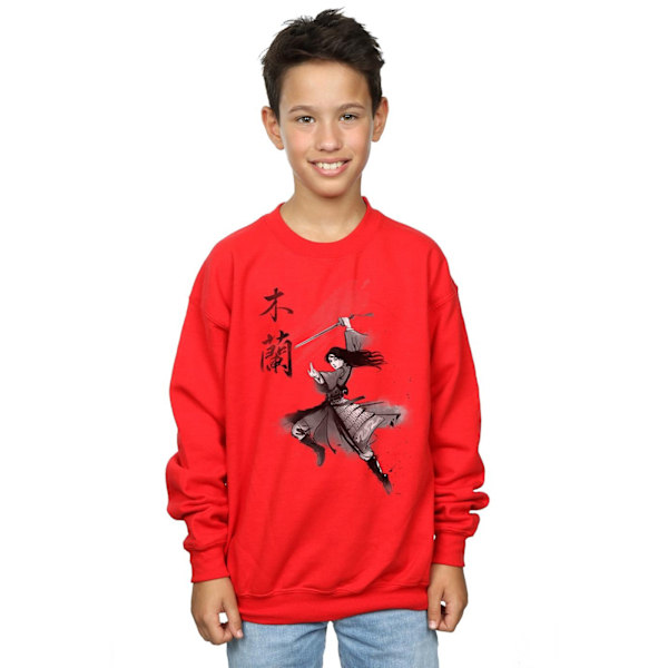 Disney Boys Mulan Movie Sword Jump Sweatshirt 3-4 år Röd Red 3-4 Years