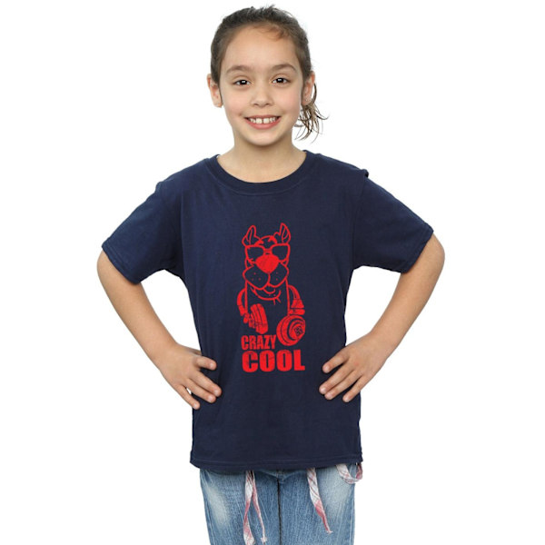 Scooby Doo Girls Crazy Cool Bomull T-shirt 5-6 år Marinblå Navy Blue 5-6 Years