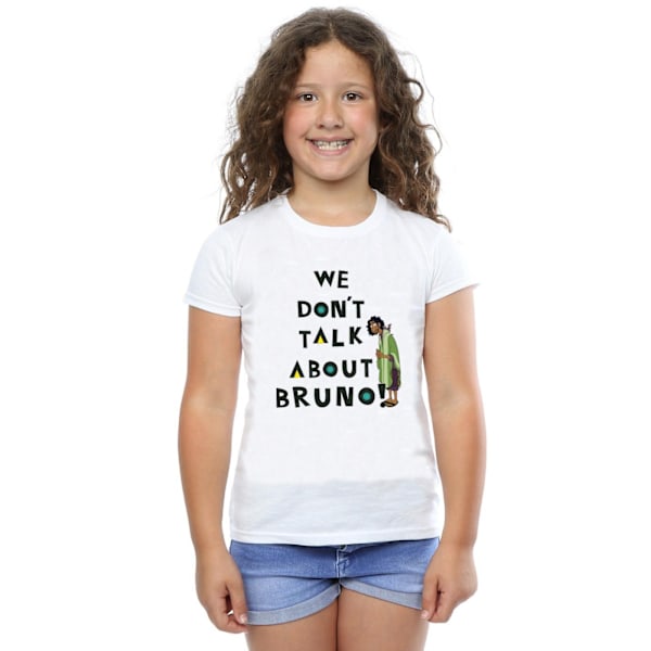 Disney Girls Encanto We Don´t Talk About Bruno Bomull T-shirt 9 White 9-11 Years