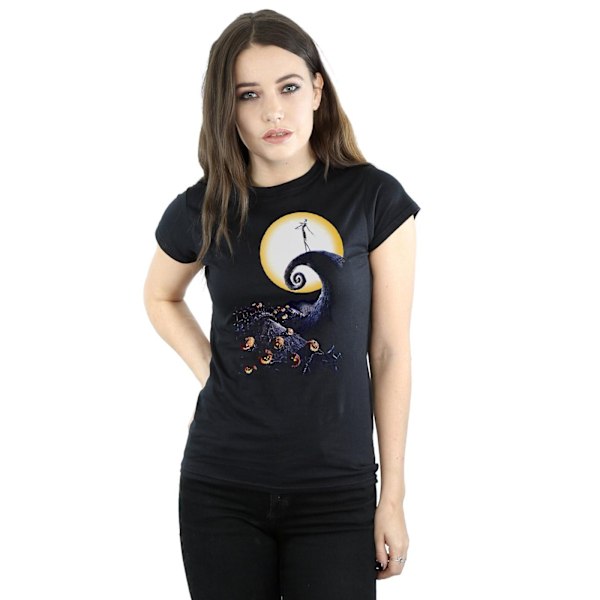 Nightmare Before Christmas Dam T-shirt i bomull för kvinnor/damer Black XS