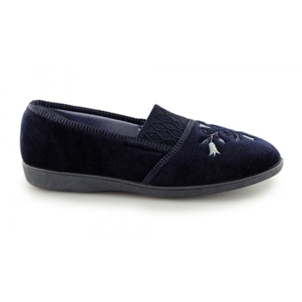 Sleepers Dam/Dam Inez Gusset Throat Mönstrade Tofflor 3 Navy Blue 3 UK