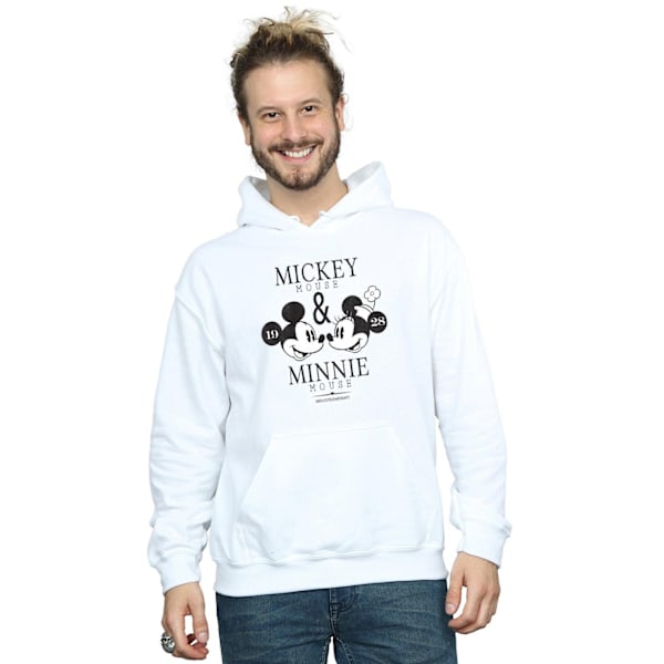 Disney Mens Mickey And Minnie Mouse Mousecrush Mondays Hoodie X White XL