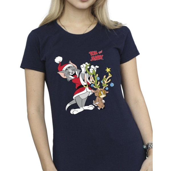 Tom & Jerry Dam/Damjul Jul Ren T-shirt i Bomull M N Navy Blue M