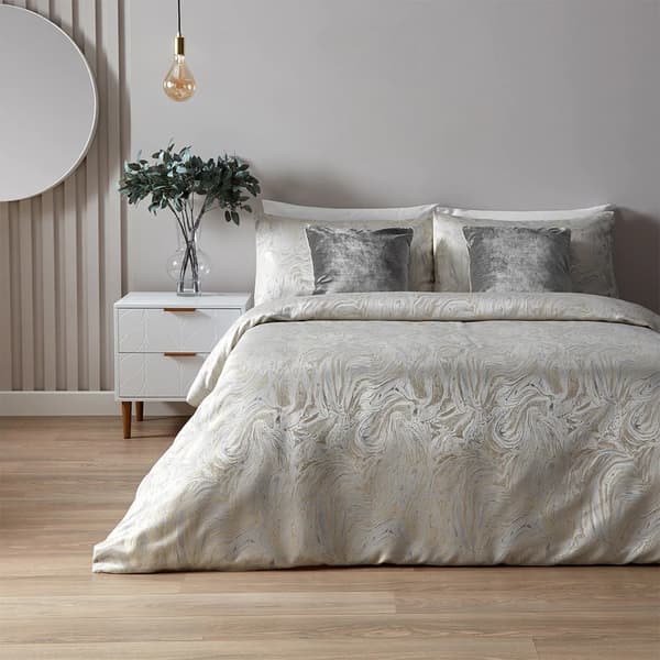 Paoletti Jacquard Marmor Påslakan Set Dubbel Oyster Oyster Double