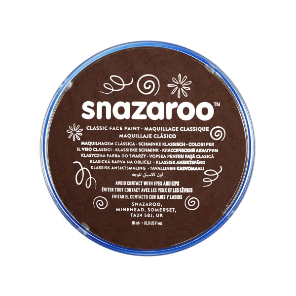 Snazaroo Ansiktsmålarbadkar (Förpackning om 5) En one size Mörkbrun Dark Brown One Size