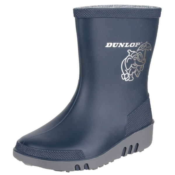 Dunlop Mini Childrens Unisex Elephant Wellington Boots 25 EUR B Blue/Grey 25 EUR