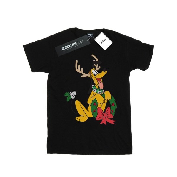 Disney Mens Pluto Christmas Reindeer T-Shirt 4XL Svart Black 4XL